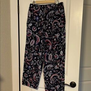 Men's Paisley Print Pants - Black and Red